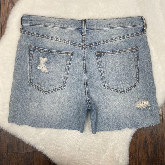 We the Free People Denim Shorts 29 Light Wash Blue Distressed Women - Picture 5 of 13